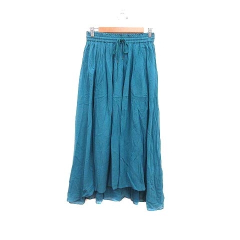 Journal Standard JOURNAL STANDARD flair skirt long maxi waist Mark 38 blue green blue green /YK lady's 