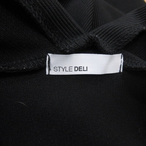 スタイルデリ STYLE DELI ワンピース ロング フレンチスリーブ F 黒 ブラック /YI レディースの画像6
