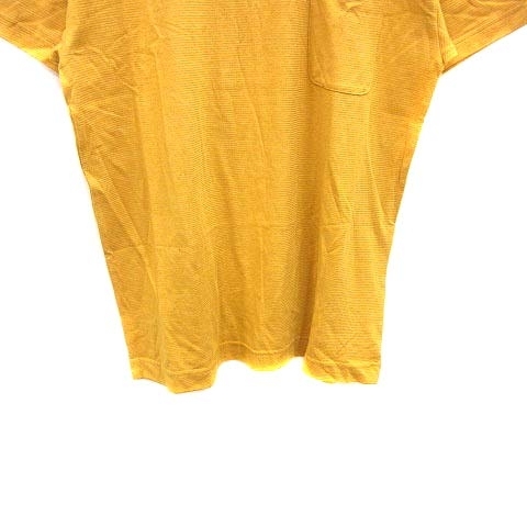 未使用品 アディダスオリジナルス adidas originals Tシャツ カットソー ボーダー 半袖 L 黄色 マスタード /YK メンズ_画像3