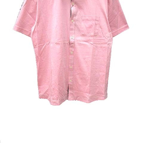  Takeo Kikuchi TAKEO KIKUCHI casual shirt check short sleeves LL pink /YK men's 