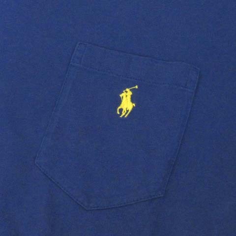 ポロ バイ ラルフローレン Polo by Ralph Lauren ポケット Tシャツ 半袖 クルーネック ワンポイント ブルー 青 M メンズ_画像4