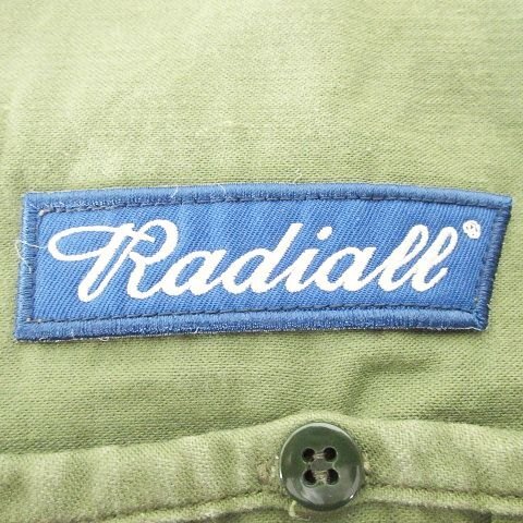 ラディアル RADIALL 18AW ミリタリー シャツ ワッペン 長袖 ファブリックコットン XL 緑 グリーン RAD-18AW-SH015 メンズの画像7