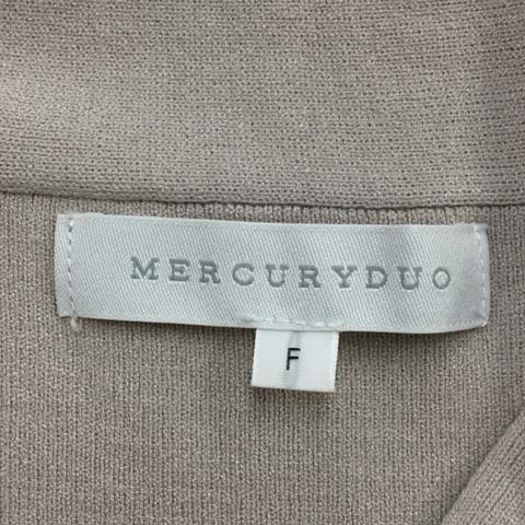 Mercury Duo MERCURYDUO свитер вязаный cut and sewn тянуть over bow Thai la полный безрукавка F розовый бежевый женский 