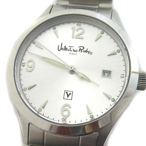 ヴァレンティノルディー Valentino Rudy クォーツ 腕時計 カレンダー シルバー文字盤 LW005-019 電池交換済 美品 メンズ_画像1