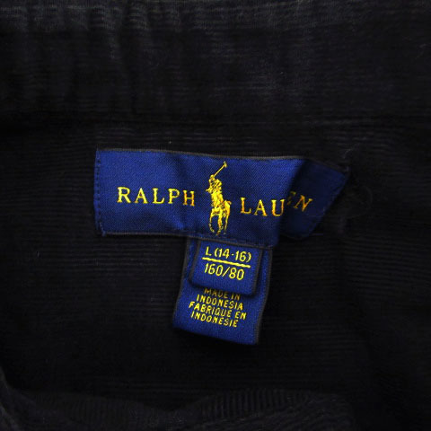 ラルフローレン RALPH LAUREN シャツ ボタンダウン ポニー刺繍 長袖 コーデュロイ コットン ネイビー 濃紺 L（14-16） 160/80_画像7
