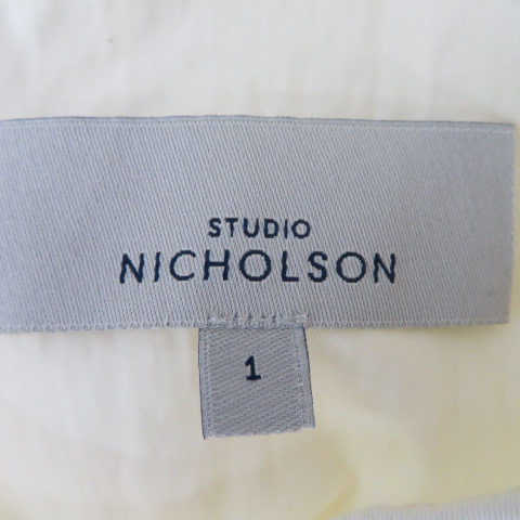  Studio Nicole sonSTUDIO NICHOLSON cut and sewn короткий рукав вырез лодочкой одноцветный 1 "теплый" белый /YK1 женский 