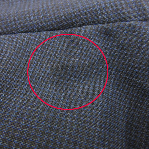レミュー スーツ セットアップ 上下 テーラードジャケット シングルボタン スラックスパンツ ロング丈 チェック柄 A4 青 黒 メンズ_画像5