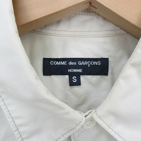 コムデギャルソンオム COMME des GARCONS HOMME AD2020 L/S COTTON SHIRT 長袖 コットンシャツ HG-B008 グレー S メンズ_画像3