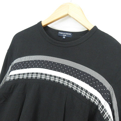 コムデギャルソンオム COMME des GARCONS HOMME AD2010 ドッキング 長袖 Tシャツ カットソー HF-T034 黒 ブラック M メンズ_画像4