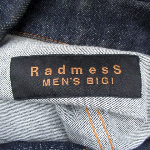 メンズビギ MEN'S BIGI ラッドメス Radmess デニムジャケット Gジャン ジージャン ミドル丈 03 L 紺 ネイビー /HO17 メンズ_画像7