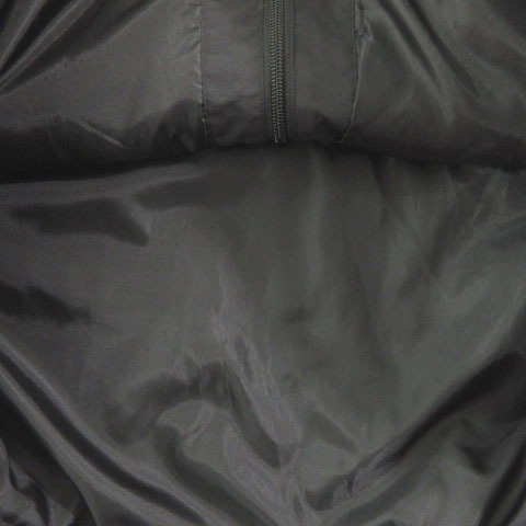 アベイシングエイプ 美品 中綿 ジャケット センターロゴ フード付き 長袖 ジップアップ ナイロン 厚手 XLサイズ 黒 ブラック メンズ_画像7