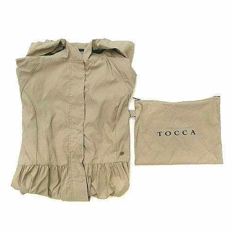  Tocca TOCCA 19AW непромокаемая одежда плащ f-ti- Zip выше лента poketabru бежевый F женский 