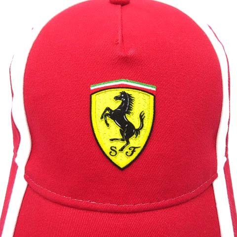 未使用品 フェラーリ Ferrari エンブレム ロゴ キャップ 帽子 レッド ホワイト 赤 白 メンズ_画像5