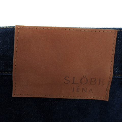 スローブ イエナ SLOBE IENA デニムパンツ ジーンズ テーパードパンツ ロング丈 サスペンダー付き 36 紺 ネイビー /SY32 レディース_画像3