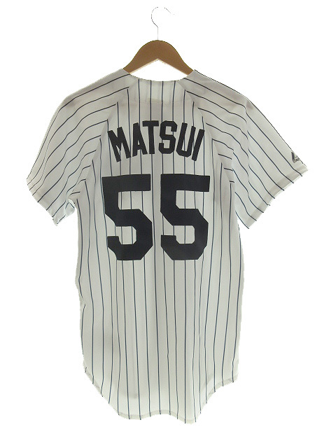 マジェスティック MAJESTIC ニューヨークヤンキース MATSUI ユニフォーム 55 USA製 ホワイト S メンズ_画像2