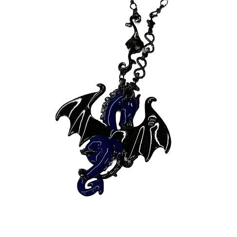 アナスイ ANNA SUI ハロウィンコレクション ドラゴン ペンダント ネックレス リング 紫 パープル レディースの画像4