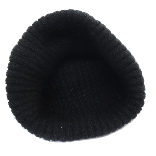 カシラ CA4LA ファーポンポン付き モヘヤ ニット帽 帽子 シルク混 黒 ブラック /SR23 ■SH レディース_画像7