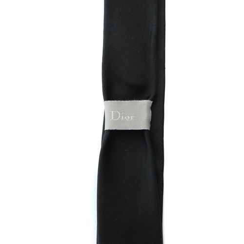 ディオールオム Dior HOMME BEE刺繍 シルク ナロー ネクタイ 黒 ブラック /SR31 ■AD ■OH メンズの画像5