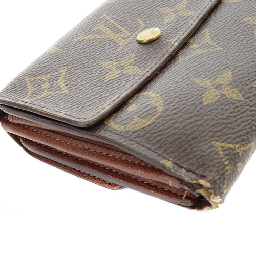 ルイヴィトン LOUIS VUITTON モノグラム ポルトフォイユ エリーズ 財布 二つ折り 茶色 ブラウン M61654 /SR6 ■OH レディースの画像7