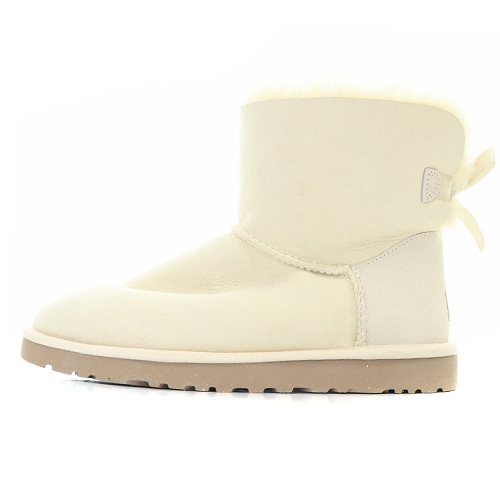 アグ オーストラリア UGG australia ミニベイリーボウ MINI BAILEY BOW ムートンブーツ ショート リボン 25cm アイボリー /SR19 レディース_画像1