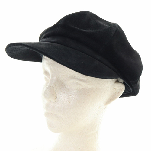 カシラ CA4LA スエード キャスケット 帽子 黒 ブラック /SR23 レディース_画像1