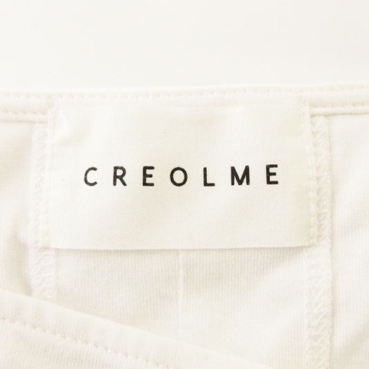 クレオルム CREOLME 22SS オーバーヨーク ワンピース ロング 長袖 ボートネック コットン混 白 ホワイト F レディース_画像6