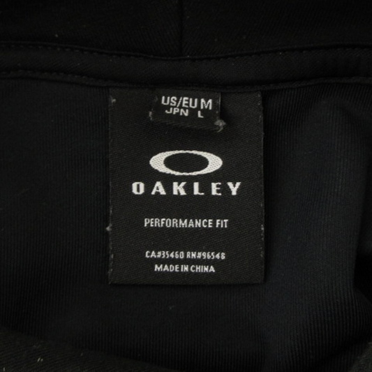 オークリー OAKLEY パーカー 長袖 吸汗速乾 軽量 ロゴ プルオーバー 黒 ブラック L トップス メンズ_画像6