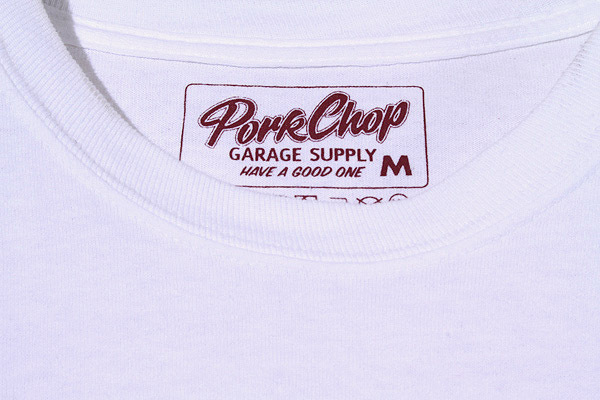 PORKCHOP GARAGE SUPPLY ポークチョップ PORK CALIF L/S TEE ポークカリフ コットン プリント 長袖Tシャツ M WHITE ホワイト /◆ メンズの画像3