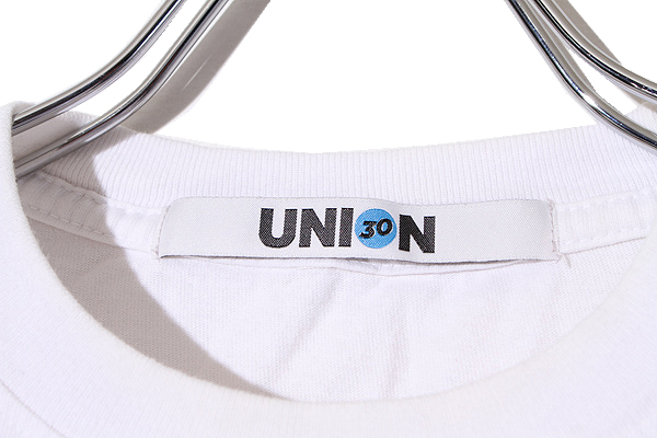 UNION Union SIZE:XS 30th ANNIVERSARY DOLO S/S TEE 30 anniversary commemoration print short sleeves T-shirt WHITE white /* men's 