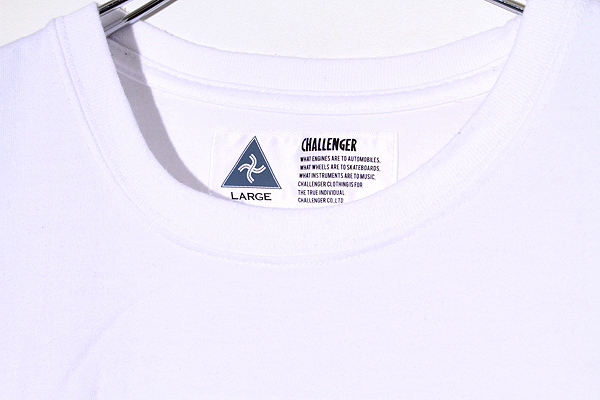 2022SS CHALLENGER チャレンジャー Challenger Patch Tee バックプリント パッチ 半袖Tシャツ L WHITE ホワイト CLG-TS 022-002 /● メン_画像3