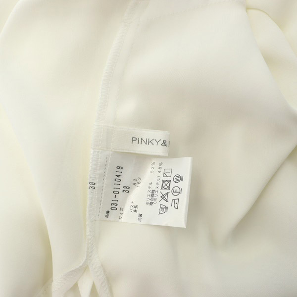 ピンキー&ダイアン ピンダイ PINKY&DIANNE マットサテンケープスリーブブラウス ノースリーブ プルオーバー 38 白 ホワイトの画像3
