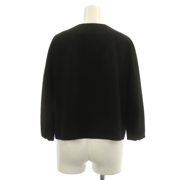  Dress Terior DRESSTERIOR carbon wool jacket no color 7 minute sleeve short 36 black black /MY #OS lady's 
