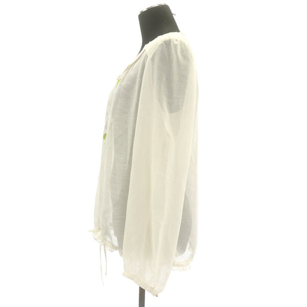  Franche Lippee franche lippeesia- блуза рубашка длинный рукав вышивка прозрачный ska LAP гонки M "теплый" белый /MY #OS женский 