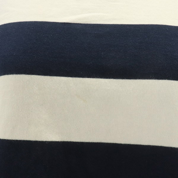 アニエスベー agnes b. ワイドボーダークルーネックコンパクトTシャツ カットソー 半袖 コットン T2 紺 ネイビー /MY ■OS ■SH レディースの画像6