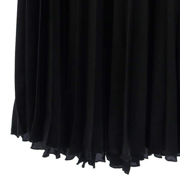 未使用品 ザラ ZARA PLEATED SKIRT プリーツスカート ロング サテン イージー USA M 黒 ブラック /MY ■OS レディース_画像5