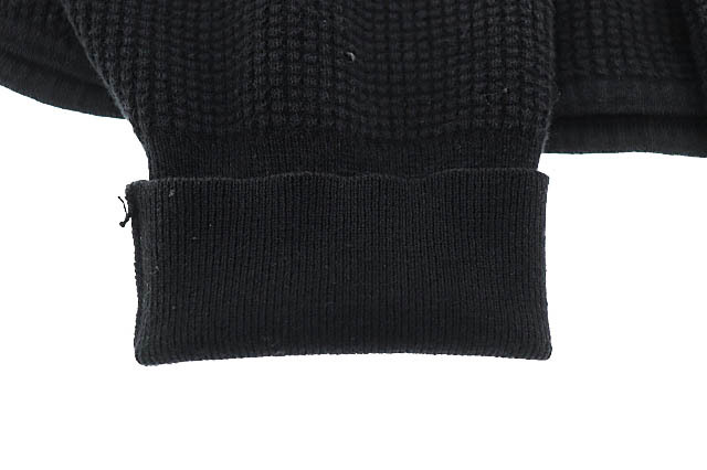 soduk スドーク 20AW thermal knit pullover サーマル ニット プルオーバー 長袖 Tシャツ ロンT 0420030501 黒 ブラック ● 240404 レディ_画像8
