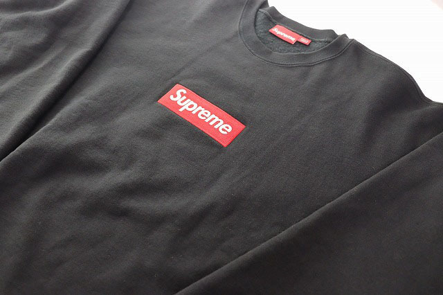 シュプリーム SUPREME 22AW BOX LOGO CREWNECK BLACK XXL ボックス ロゴ クルーネック スウェット トレーナー ブラック240410 ☆AA★_画像3