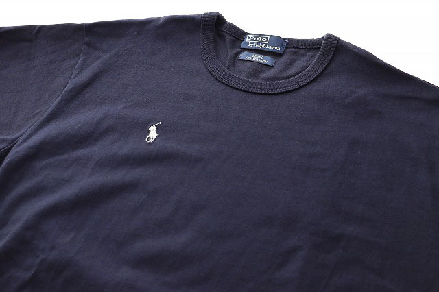 ビームス BEAMS × POLO RALPH LAUREN S/S TEE NAVY ポロ ラルフローレン 別注 半袖 Tシャツ ネイビー クルーネック 【ブランド古着ベクト_画像3