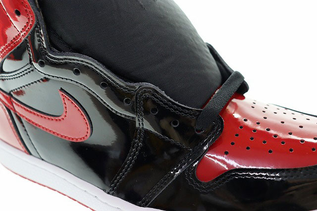 ナイキ NIKE AIR JORDAN 1 RETRO HIGH OG PATENT BRED 2022 27cm 555088-063 エア ジョーダン I レトロ ハイ パテント ブレッド240428_画像6