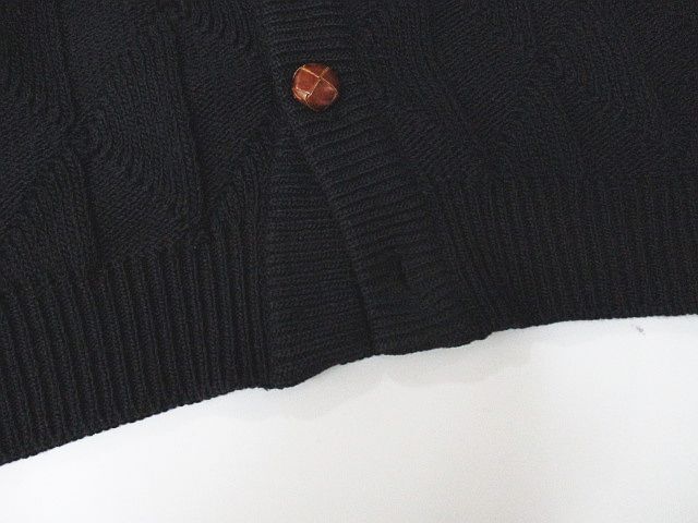 スポーツアイス SPORT ICE ゴルフウェア ニット ベスト 黒系 ブラック 刺繍 リブ ボタン イタリア製 メンズ_画像4