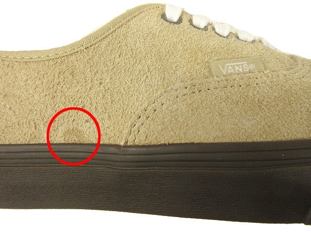 バンズ VANS AUTHENTIC BEIGE HAIRY SUEDE KHAKI オーセンティック 27cm ベージュ スウェード ローカット スニーカー_画像5