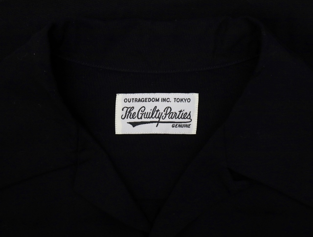 ワコマリア WACKO MARIA 2023SS 50'S OPEN COLLAR SHIRT (TYPE-2) ロゴ刺繍 長袖 オープンカラー シャツ L BLACK(ブラック) メンズ_画像3
