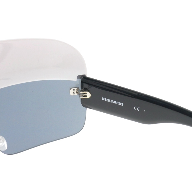 未使用品 ディースクエアード DSQUARED2 ICON 0001/S つば付き シールド型 サングラス 眼鏡 メガネ ホワイト 白 S82DQ0001 国内正規 メンズ_画像4