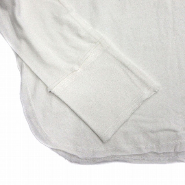 未使用品 ジーナシス JEANASIS ハイツイスト コットン ロンT Tシャツ カットソー 切りっぱなし 白 ホワイト JS063545SB レディース ♪11_画像3