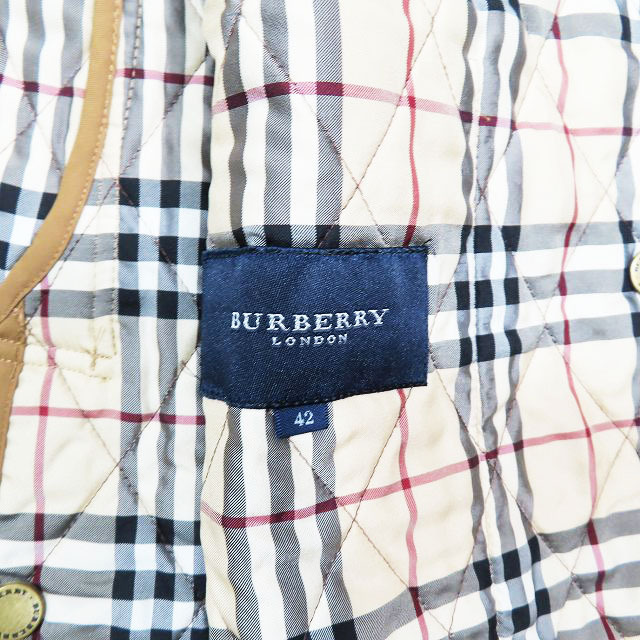 バーバリー ロンドン BURBERRY LONDON キルティングジャケット 裏地ノバチェック アウター 長袖 茶 ブラウン 42 レディースYBA2_画像5