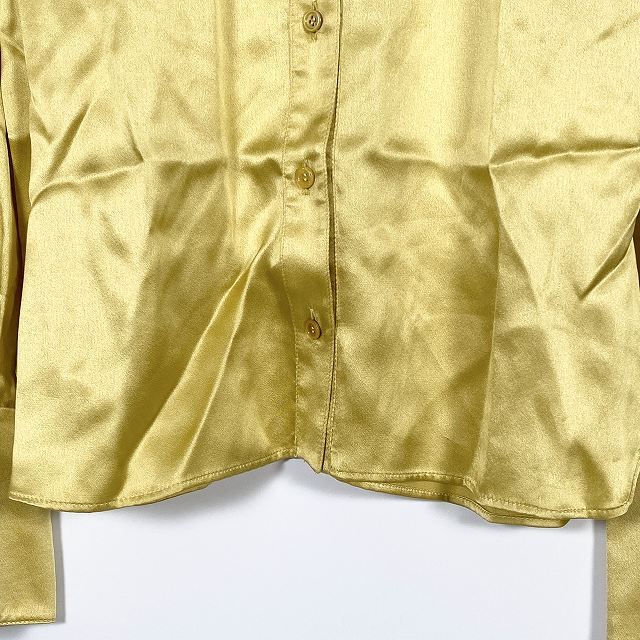 ヴァレンティノ ヴァレンチノ VALENTINO シルクシャツ トップス 長袖 黄色 イエロー 6 M相当 レディース_画像5