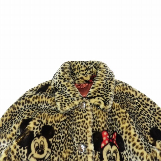 Apparence × Disney 80s vintage France made Vintage Disney Leopard fake fur coat beige /3^B3 lady's 