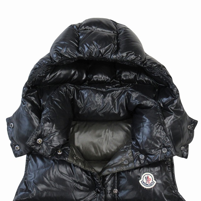 極美品 17AW モンクレール MONCLER GALENE GILET ギャリーン ジレ ダウン ベスト ジャケット ブルゾン ロゴ フード B20934831905 サイズ0_画像3