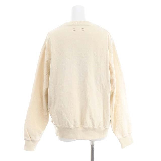 アンフィル unfil vintage cotton fleece sweatshirt スウェット トレーナー 裏起毛 1 S アイボリー /AT ■OS レディース_画像2