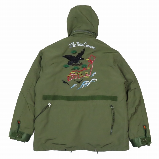 美品 23AW FAF エフエーエフ FAKE ASS FLOWERS ニューコミューンスーベニアミリタリージャケット Newcommune Souvenir Military Jacket カ_画像2